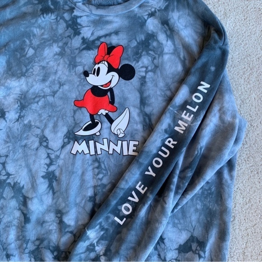 Disney x Love Your Melon Tie Dye Minnie Mouse Heavy Sweatshirt‎ Men XL Valentine